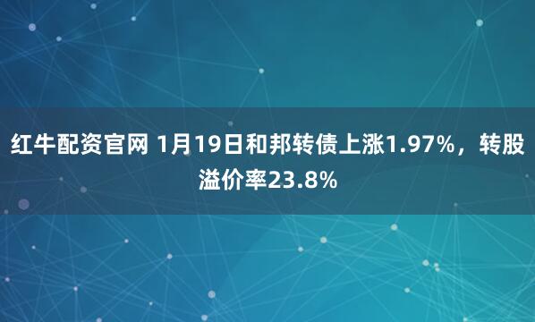 红牛配资官网 1月19日和邦转债上涨1.97%，转股溢价率23.8%