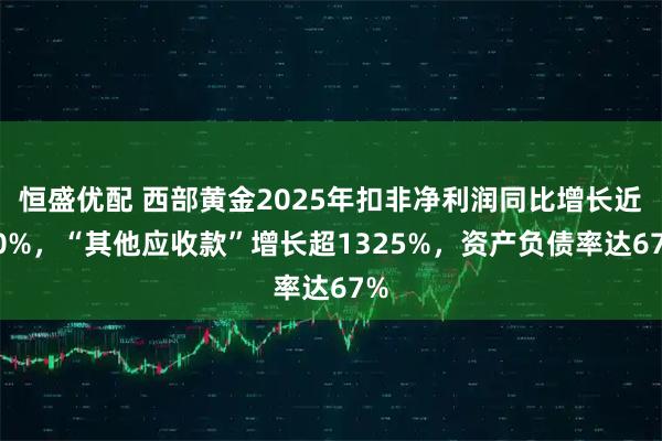 恒盛优配 西部黄金2025年扣非净利润同比增长近70%，“其他应收款”增长超1325%，资产负债率达67%